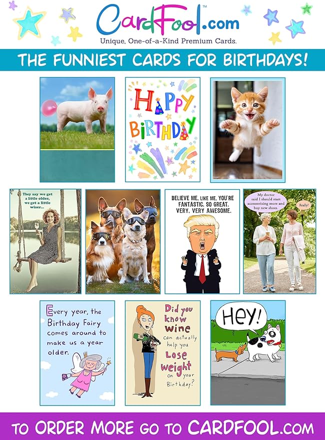 Birthday Card for women, Funny Birthday cards for kids, sister, daughter, mom, grandmother, teen, anyone who needs warm fuzzies.