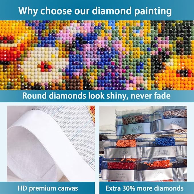 TOPMCYSG Faith,Hope,Love Diamond Art Kits for Adults,Inspirational 5D Diamond Painting Kits for Beginners,DIY Paint with Round Full Drill Diamond Dots Gem Painting for Adults,Home Decor 13.78x13.78 in