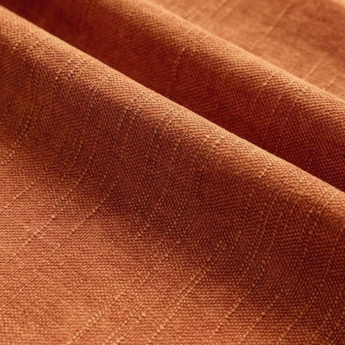 Foindtower Pack of 2 Soft Textured Chenille Throw Decorative Pillow Covers Square Accent Solid Cushion Cover Cozy Neutral Farmhouse Pillow Case for Couch Sofa Bedroom Living Room 26x26 Inch,Orange
