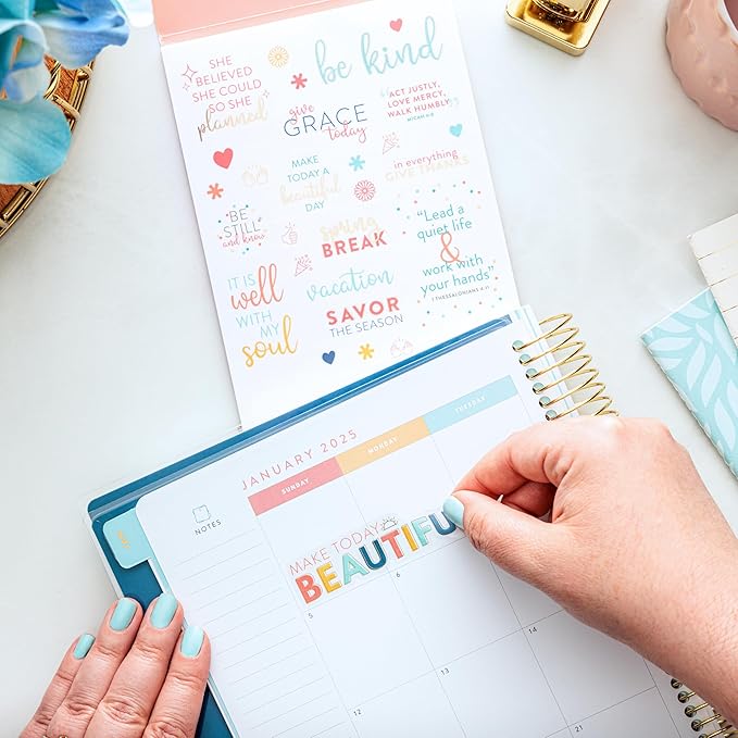 PPP Home Planner Sticker Book 1st Ed | Pack of 15 | 819 Total Stickers | Assorted Sizes | 5x7 Sheets with Gold Foil Stamping | Fun Stickers for Home Planners, Money Planner, Journals