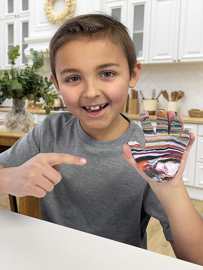 Hapinest Make Your Own Clay Handprint Bowl Kit for Kids, Arts and Crafts for Boys & Girls Ages 6 Years and Up