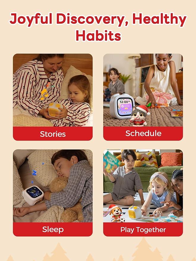 Pawpal Toy for Kids & Toddlers - All-in-1 Stories, Music, Podcast, Schedule, Ok-to-Wake, Habit-Building, Digital Pet, Nightlight, Parental Control, Message, Christmas Gifts for Girls Boys Ages 3+