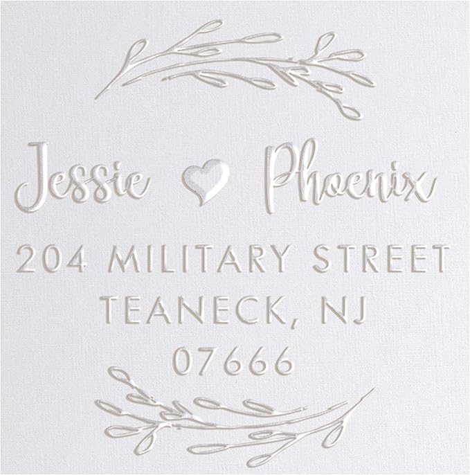Address Embosser Seal Round Custom Monogram Embosser, Personalized Embossing Seal, Personalized Stamp, Hand Desk Embosser. for Office 1.65 inch (Seal 4)