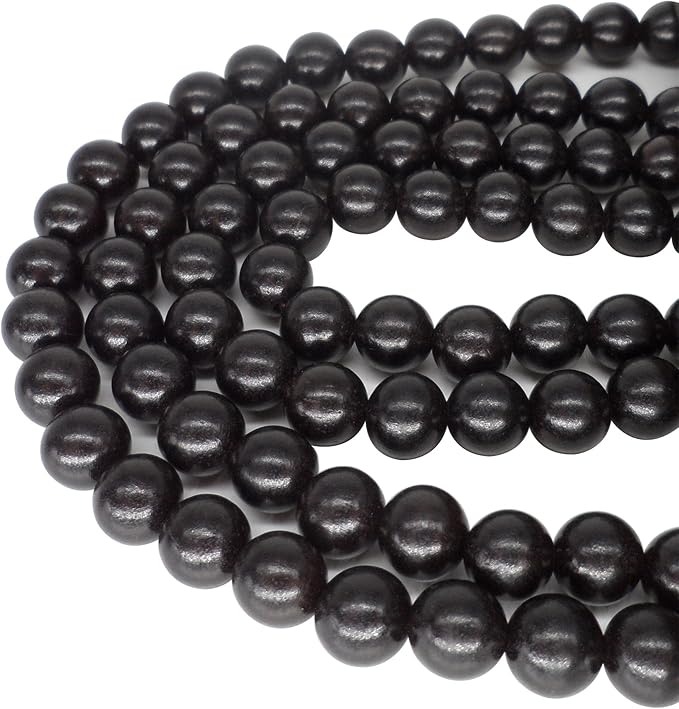 CarpenterC 500pcs 6mm Gorgeous Natural Round Polished Rosewood Loose Beads for Jewelry Making DIY Handmade Crafts