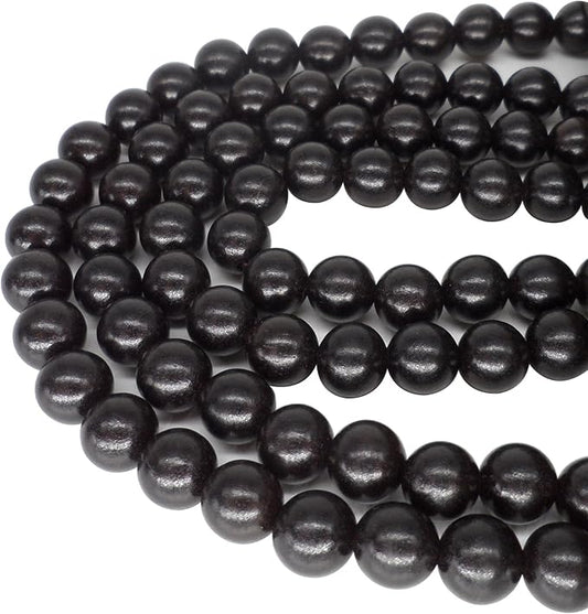 CarpenterC 500pcs 6mm Gorgeous Natural Round Polished Rosewood Loose Beads for Jewelry Making DIY Handmade Crafts