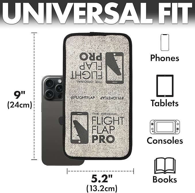 Airplane Phone Holder, Flexible Cell Phone Holder, Folding Cellphone Stand for Desk, Bed, Office, Treadmill - Airplane Gadgets for Long Travel Accessories - Plane Essentials (Pro)