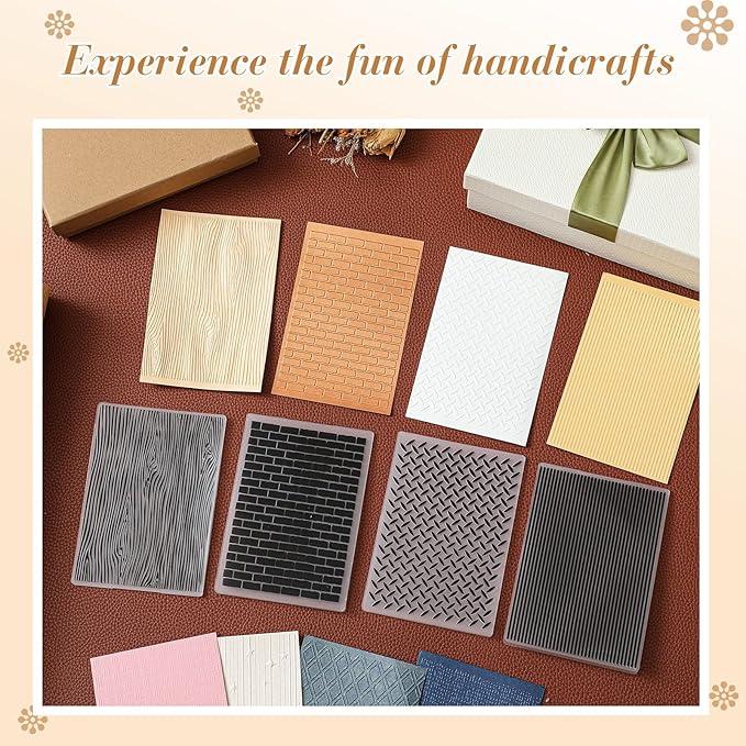 Geiserailie 8 Pcs Embossing Folders Embossing Machine Template Paper Card Folders for Christmas Card Making DIY Flower Scrapbook Photo Album Craft Decoration 5.9 x 4.1 Inch (Vintage Style)