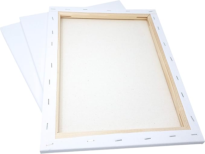 milo Stretched Artist Canvas | 16x20 inch | Value Pack of 6 Canvases for Painting, Primed & Ready to Paint Art Supplies for Acrylic, Oil, Mixed Wet Media, & Pouring, 100% Cotton with Pine Wood Frame