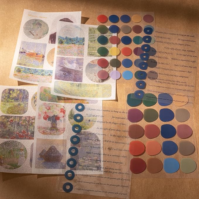 YagCu Scrapbook Kit for Beginners, Aesthetic Junk Journal Supplies, Scrapbooking and Journaling Materials, Bullet Journals Stationery, Planner DIY Arts Craft, Women Adults