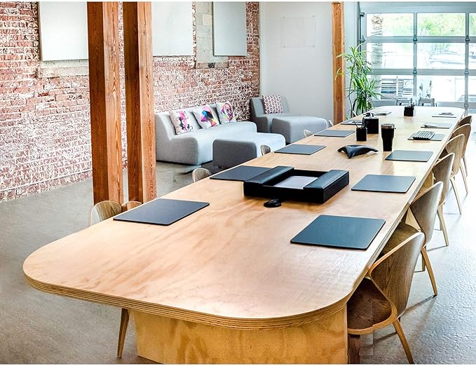 Dacasso Black Leatherette 14″ x 11.5 Conference Table Pad (P1035)