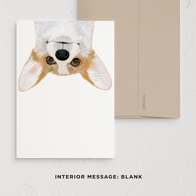 Minted Pets Greeting Cards Pack, Set of 5, Blank Note Cards with Envelopes, Chic, Stylish & Curated Folded Blank Stationery Cards with Envelopes, Inspired Designs, Designed by Independent Artists
