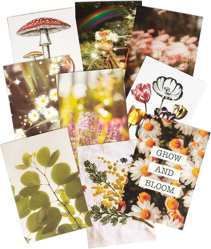 Artivo Aesthetic Wall Collage Kit, Cottagecore & Boho Nature Posters, Bedroom Decor for Teen Girls, 50 Set 4x6 inch