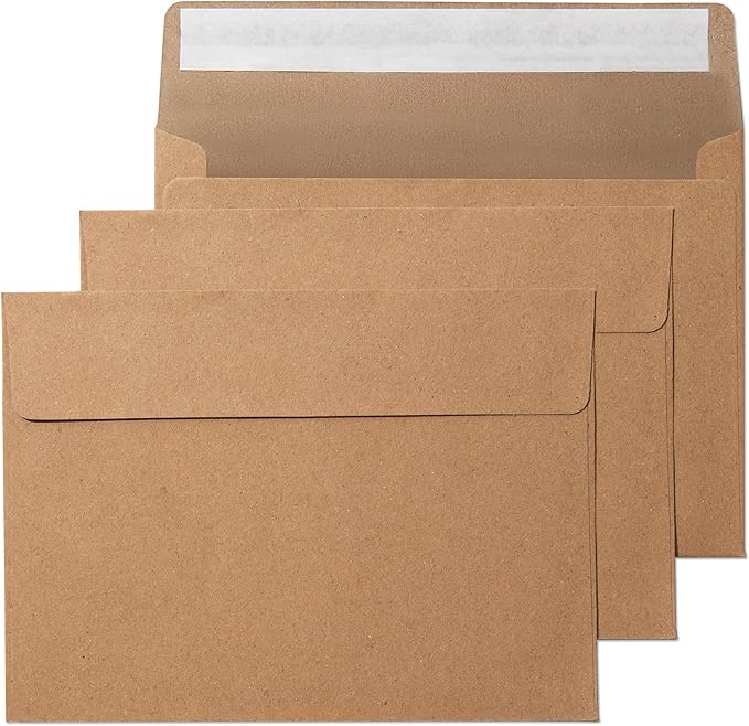 Pack It Chic - 4” X 6” Envelopes (250 Count) Kraft A6 Envelopes for Invitations, Postcards, Weddings, Photos, Letters, and Papers - 4 3/4" X 6 1/2"