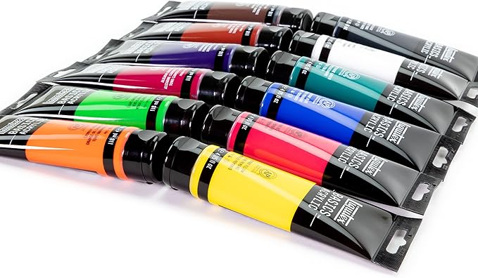 Liquitex BASICS Acrylic Paint Set, 12 x 118ml (4-oz) Tube Paint Set
