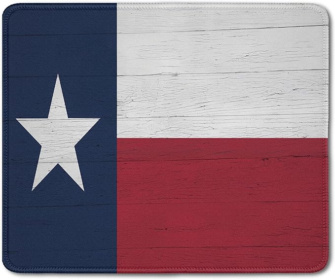Texas Flag Mouse Pad, Lone Star State Flag Mouse Pads Mousepad for Desk Home Office Dorm Computers Laptop, Western Gift Office Supplies Desk Accessories, 9.5x7.9 Inch