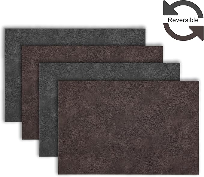 Placemats Set of 4 12" x 18" Heat-Resistant Table Mats for Dining Table Set for 4 Kitchen & Dining Room Decor Farmhouse, Boho, & Modern Style Easy to Clean, Durable & Stylish Table Decor
