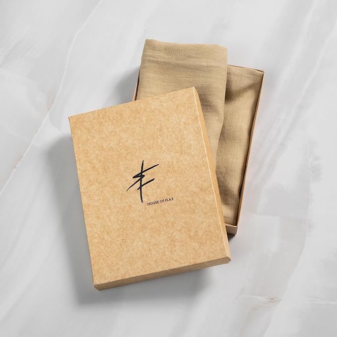 Linen Dinner Napkins 18 x 18 Inch - 100% Flax Linen Napkins - Stone Washed Pure Linen Cloth Napkins (Royal Cream, 18" x 18"(Set of 4))