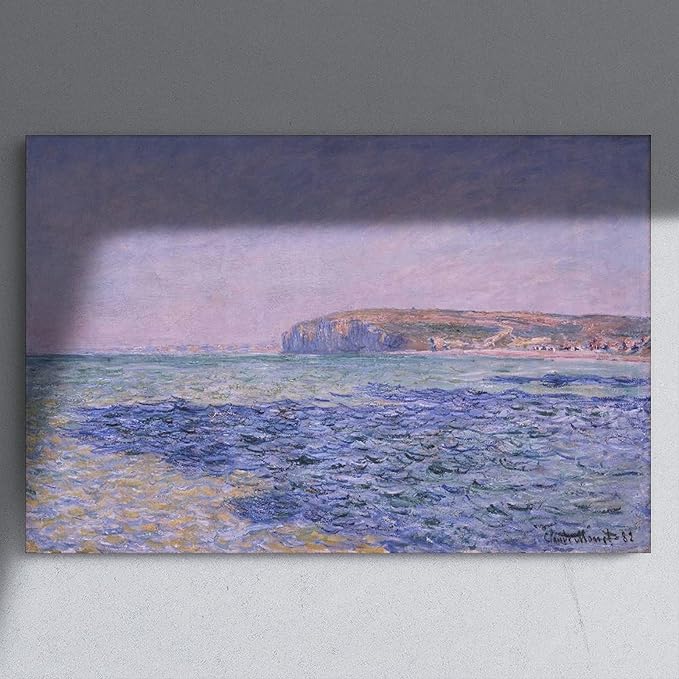 40+ Monet Famous Print Posters Shadows on The Sea. The Cliffs at Pourville by Claude Monet Impressionism Canvas Poster Wall Art Print Bedroom Decor Office Room Kitchen Decor Gift Unframe 20×30inch(50×