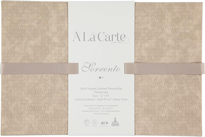 Placemats Set of 4 12" x 18" Heat-Resistant Table Mats for Dining Table Set for 4 Kitchen & Dining Room Decor Farmhouse, Boho, & Modern Style Easy to Clean, Durable & Stylish Table Decor