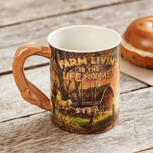 Wild Wings Sculpted Mug (Farm Living is the Life for Me)