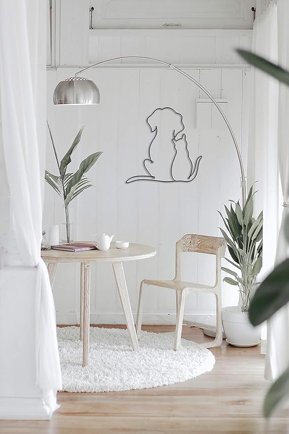 Matani Metal Dog Wall Decor | Dog & Living Room Wall Art | Minimalist Room Decor (Sleeping Labrador) (Love)