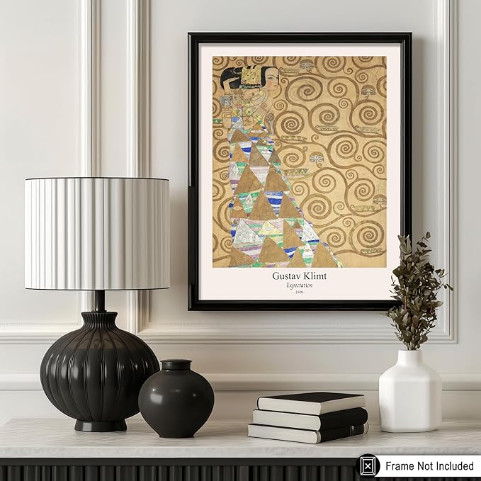 Poster Master Vintage Gustav Klimt Poster - Retro Expectation Print - Art Nouveau - Symbolism Art - Abstract Art - Aesthetic Art - Classic Painting - Living Room Wall Decor - 24x32 UNFRAMED Wall Art
