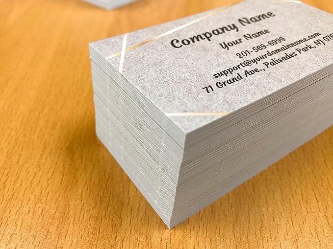 Custom Premium Business Cards 100 pcs Full color - Printed on 16pt(350gsm) or14pt (308gsm) Classic matte paper, Made in The USA (Kraft-Line)