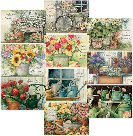 Current Country All Occasion Value Pack - 20 Cards With Envelopes, Celebration, Get Well, Sympathy, Birthday, Anniversary & Thinking of You Variety, Large 5" x 7" Assortment, 10 Design Set