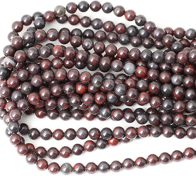 45PCS 8mm Natural Brecciated Jasper Round Loose Beads for Jewelry Making DIY Bracelet Necklace Materials 1 Strand 15"