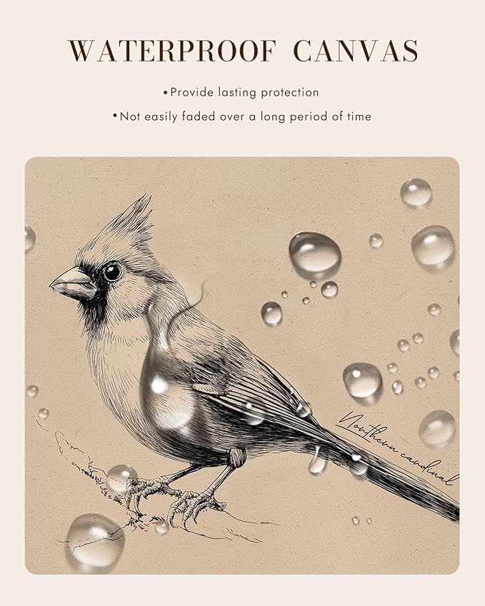 Bzstyleart Vintage Wall Art Decor,Vintage Gold Framed Wall Art Anthropologie for Living Room,Yili State Bird Canvas Prints Home Decor Aesthetic,Sketch Painting for Bedroom Bathroom,12L x 16W