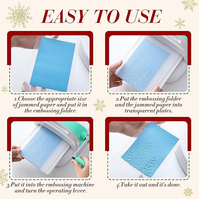 Geiserailie 1 Pcs Embossing Folders Embossing Machine Template Paper Card Folders for Christmas Card Making DIY Flower Scrapbook Photo Album Craft Decoration 5.9 x 4.1 Inch (Christmas Tree Style)