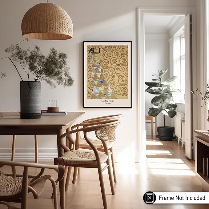 Poster Master Vintage Gustav Klimt Poster - Retro Expectation Print - Art Nouveau - Symbolism Art - Abstract Art - Aesthetic Art - Classic Painting - Living Room Wall Decor - 8x10 UNFRAMED Wall Art