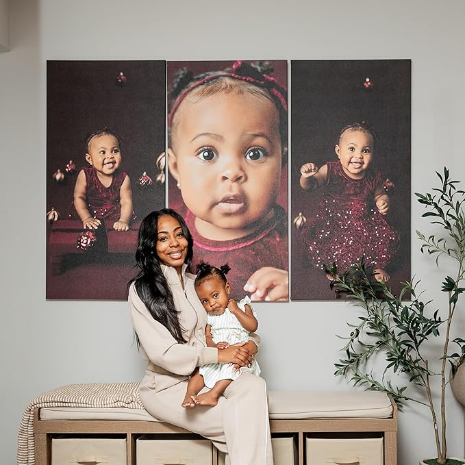 Mixtiles Custom Canvas With Your Photos – No-Nails, Magnetic Hanging System - Wall Frames, Personalized Prints, Perfect Home Decor Gift – 11×8 Single Tile