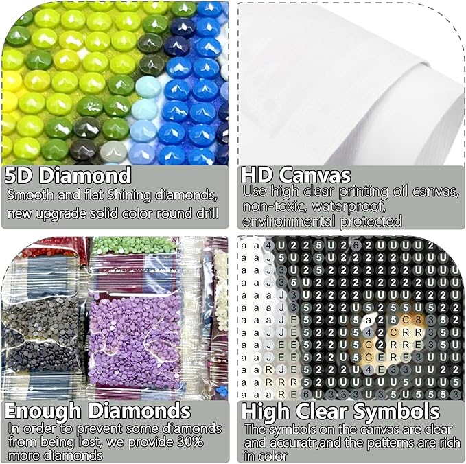 AMORARS Diamond Painting Kit for Adults - Cat Diamond Art Beginners - DIY Full Diamond Dot Rond Gem Art Paintings, Suitable Gifts, and Home Decoration Crafts, 12x12Inch