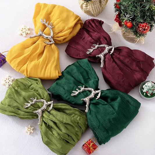 20 Pack Fall Cheesecloth Napkins Washable Christmas Cloth Napkins Set of 20 Cotton Dinner Table Napkins Bulk 21x21 Inches for Thanksgiving Xmas Wedding Bridal Baby Shower Party Decor