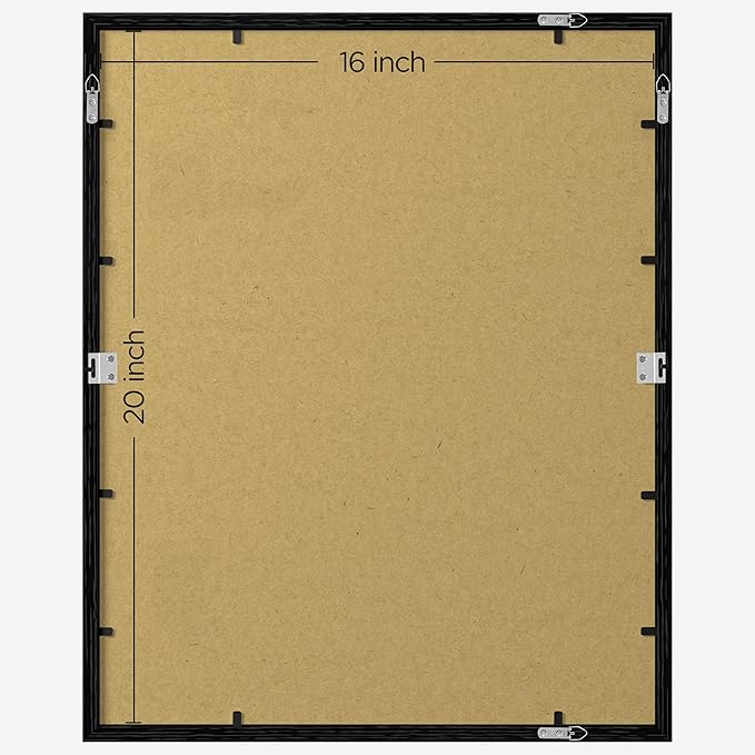 eletecpro 16x20 Picture Frame Set of 9, Display Photos 11x14 with Mat or 16 x 20 Without, Classic Gallery Wall Frame Set for Home, Large Poster Frames for Horizontal & Vertical Mounting, Black