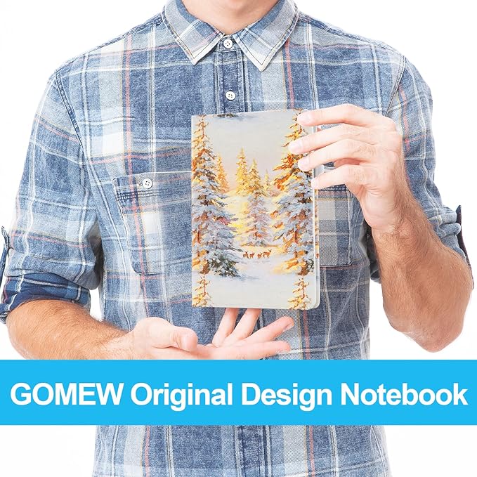 Lined Dotted Journal Notebook A5 (6x8), Dot Grid Hardcover PU Leather Writing Journal with Japanese Paper, 160 Pages, Gift for Women and Men, Work & Note Taking