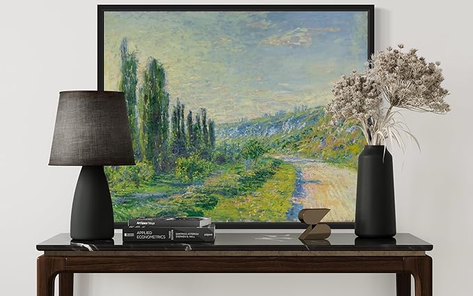 La Route De Vétheuil Claude Monet Wall Art Print Poster, Impressionist Painting Wall Art Wall Decor, for Bedroom and Living room Bathroom Decor 115 (La Route De Vétheuil, 16 x 20 inches, Black Frame)