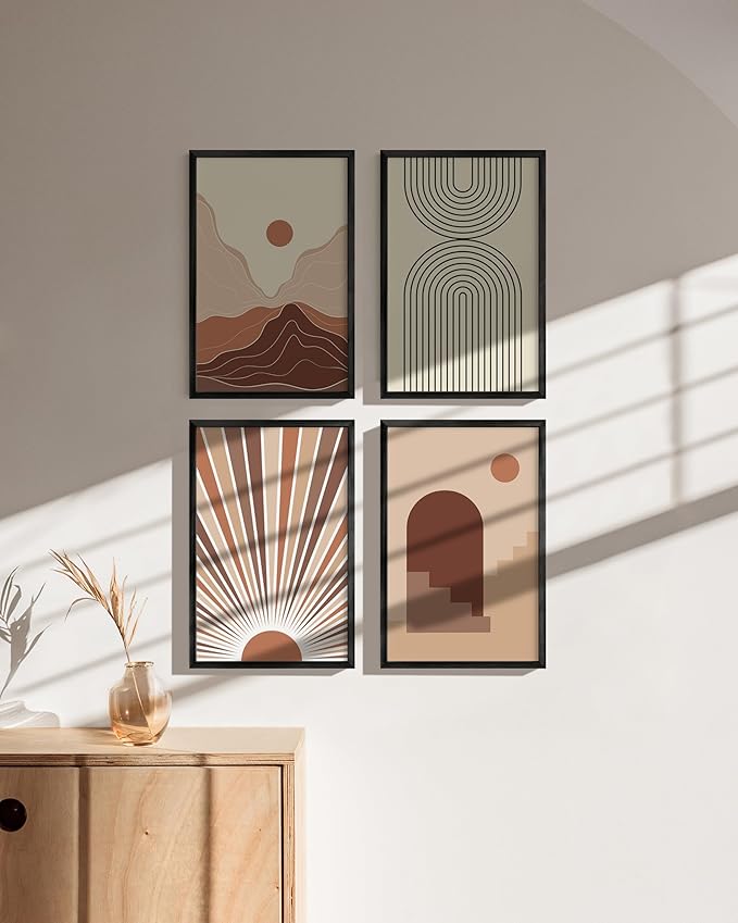 HAUS AND HUES 11x17 Black Metal Picture Frames - Features Premium Aluminum, Vertical & Horizontal Hang, Shatterproof Plexiglass - Ideal for Home, Room, Office (11x17 in, Black, Set of 25)