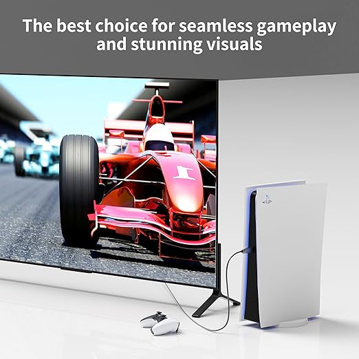 4K Fiber Optic HDMI Cable 6ft, High Speed HDMI 2.0 Cable, 18Gbps, Supports HDR, ARC, Directional Fiber HDMI Cord, Compatible with PS5/Blu-ray/TV Box/HDTV/Projector