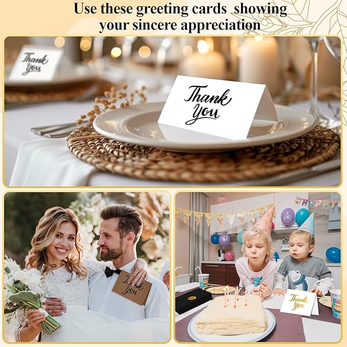 600 PCS Thank You Cards with Envelopes & Matching Stickers, Thank You Notes Bulk 4x6 Inch Minimalistic Design for Business, Baby Shower, Wedding, Small Business, Graduation, Bridal Shower, Funeral,Mixed