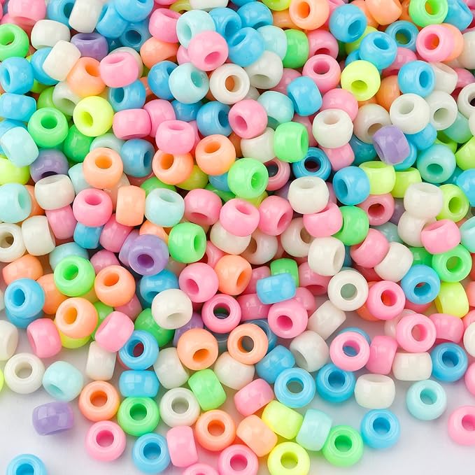 QPIXVB 1100PCS Pony Beads,Beads for Jewelry Making,Colorful Pony Bead for Christmas Crafts Gifts and Bracelet Making,Friendship Bracelet Bead,DIY Necklace Keychain Charms Making Supplies