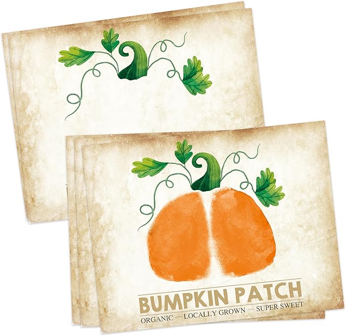 Halloween Pumpkin Art Crafts for My First Halloween, Newborn Bum Handprint Keepsake Gifts, 10 Bulk 8.5x11 Inch DIY Card Making Supplies for Baby Shower Activities, Nursery Decor
