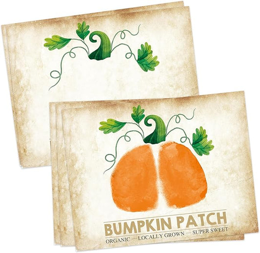 Halloween Pumpkin Art Crafts for My First Halloween, Newborn Bum Handprint Keepsake Gifts, 10 Bulk 8.5x11 Inch DIY Card Making Supplies for Baby Shower Activities, Nursery Decor