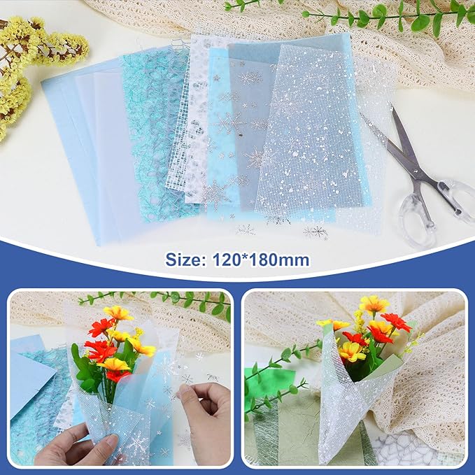 Koqye 131PCS Aesthetic Scrapbook Paper Pack, Junk Journal Supplies Starter Kit with Floral Stickers, Scissors, Quick Dry Glue Pen, Scrapbook Kit for Planner DIY Arts Craft Collage (Coastal Tide)