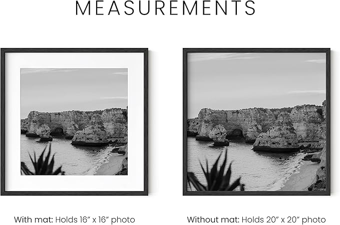 HAUS AND HUES Black Square Frames Set of 3-20x20