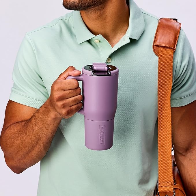 BrüMate Müv - 25oz 100% Leak Proof Insulated Coffee Mug with Handle & Lid - Stainless Steel Coffee Travel Mug - Double Walled Coffee Cup (Eclipse)