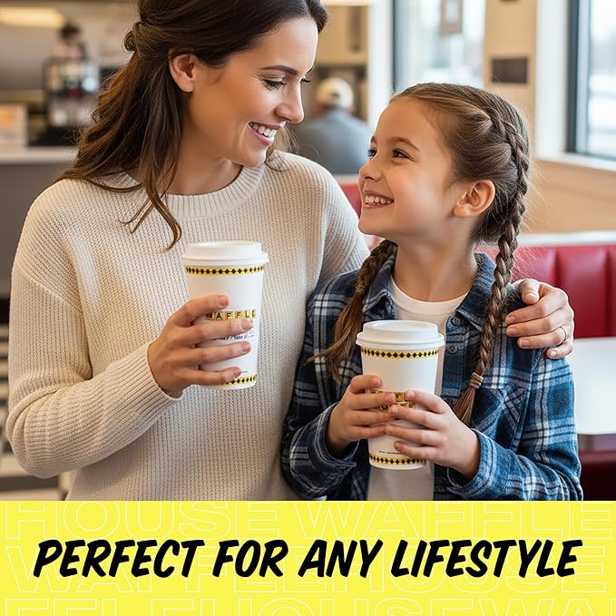 Waffle House Tumbler – 20oz Travel Coffee Tumbler with Spill-Resistant Lid, Double Wall Insulated Mug for Hot or Cold Drinks, Official Merch