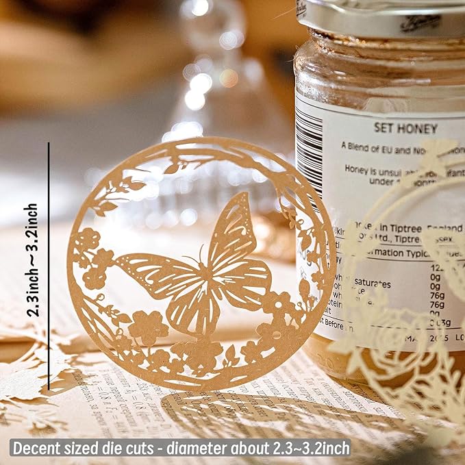 60pcs Decorative Card Paper Frames for Scrapbooking, 6 Packs Flower Lace Wreath Cutouts, Die Cut Border Card for Cardmaking Junk Journals Collage Decoupage Art Crafts Project DIY