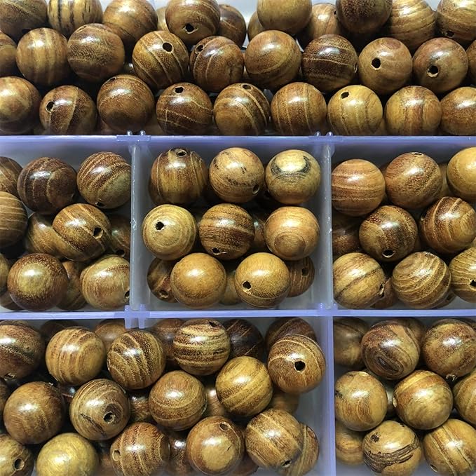 CarpenterC 200pcs 8mm Gorgeous Natural Round Polished Rosewood Loose Beads for Jewelry Making DIY Handmade Crafts